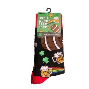 Rock It Don't Worry Beer Happy Unisex Crew Socks
